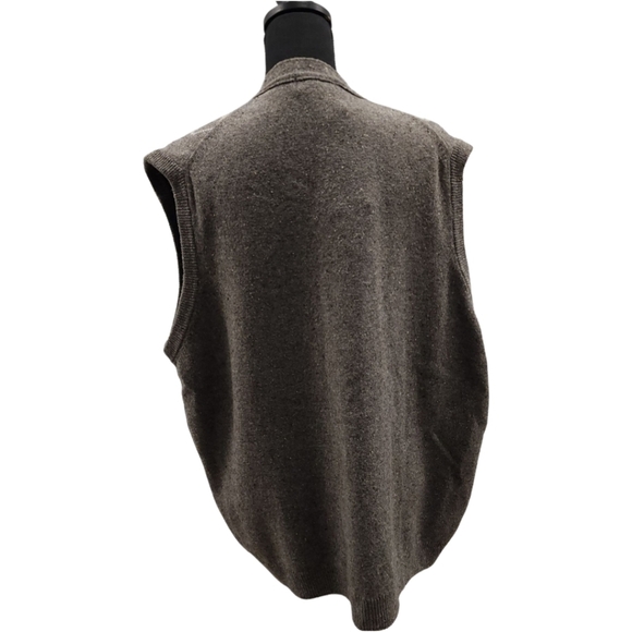 L.L.Bean Argyle Lambswool Vest Nwt Made in Ireland Size XL Grey - Picture 7 of 11